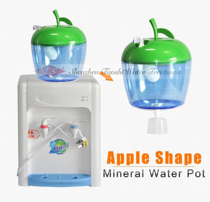Apple forma el pote del agua mineral del plástico transparente para el dispensador del agua potable