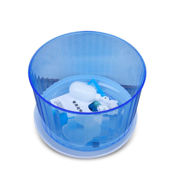 Material transparente del ABS del pote del purificador del agua mineral del azul 7L para el sistema del filtro de agua