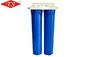 20&quot; filtro de agua de la etapa del doble parte aspecto azul del color de la presión máxima 32kg proveedor